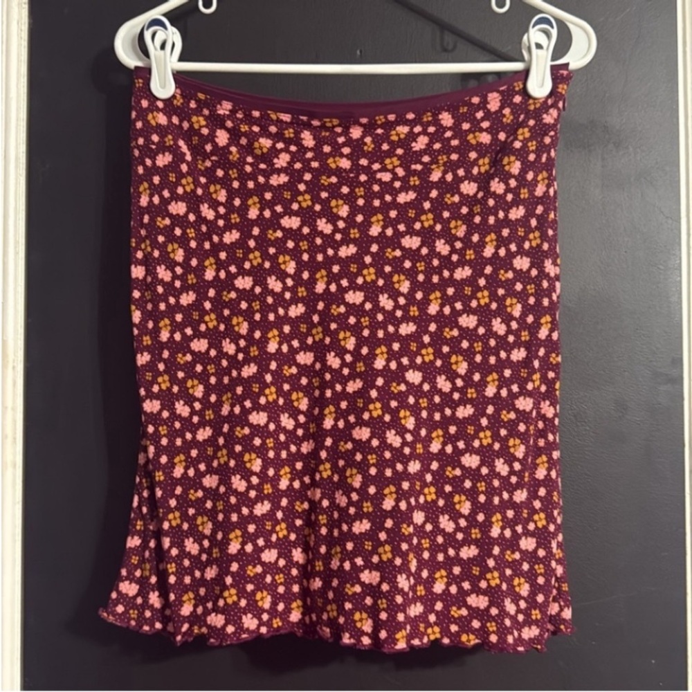 Free People IRL Floral Mini Side Zip Festival Skirt Size: 2 Length: 18” - Picture 2 of 7